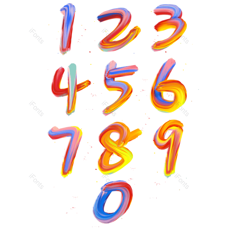 数字艺术字图片,元素,PNG,免抠素材